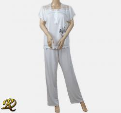 Дамска пижама Теди екрю