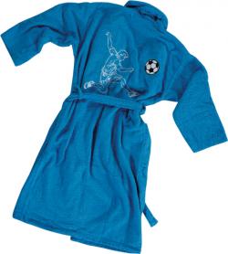 Детски халат с бродерия Soccer Turquoise