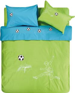 Детска олекотена завивка Soccer Green