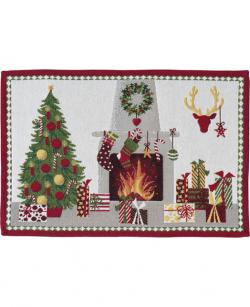 Декоративна възглавница с пълнеж от пух и пера Welcome Santa