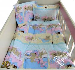 Бебешки спален комплект Памук Лека нощ в синьо