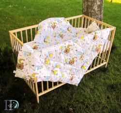 Бебешка олекотена завивка пачуърк Зоопарк в бежово