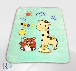 Бебешко одеяло Жирафче в резеда