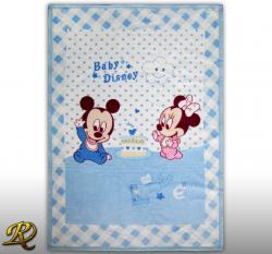 БЕБЕШКО ОДЕЯЛО МИКИ С ТОРТА СИНЬО ПАМУК