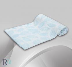 Хавлиено бамбуково одеяло в синьо