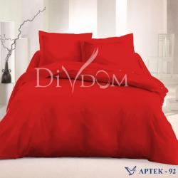 Спален комплект Сатен - червен и черен