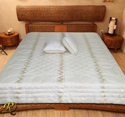 КУВЕРТЮРА ЗИГ ЗАГ ЕКРЮ + 2 ВЪЗГЛАВНИЦИ